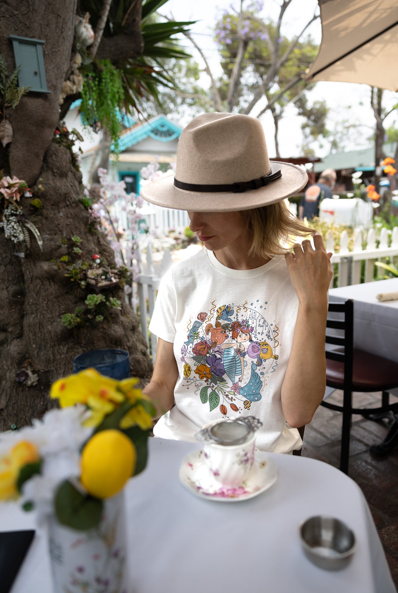 mermaid graphic tee by artist Nadia Watts