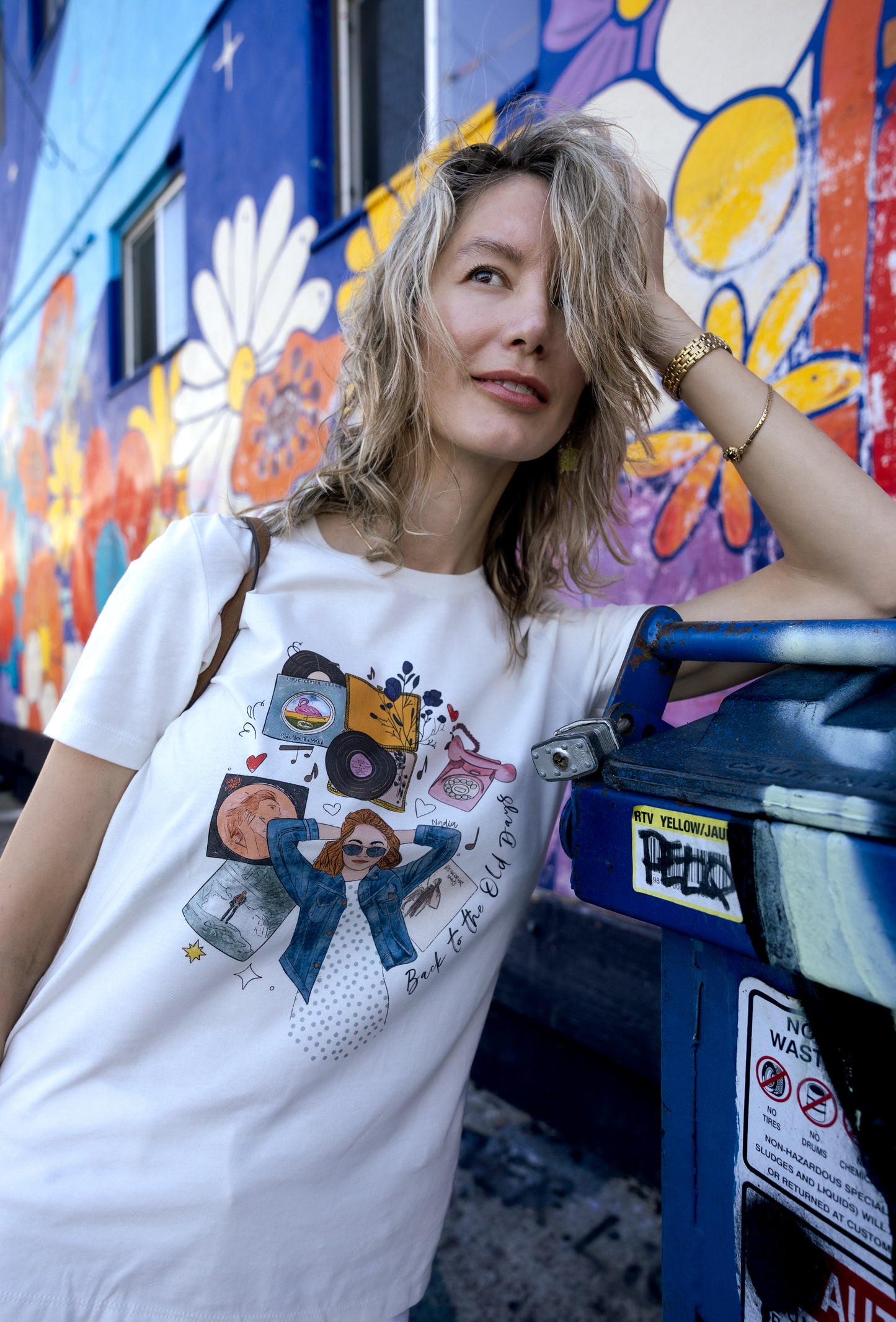 Back to the Old Days Vintage Inspired Hand-Illustrated Women's Tee