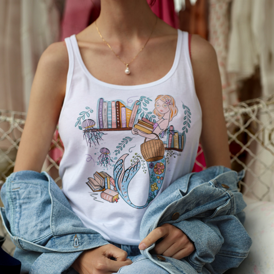 Mermaid Librarian Tank