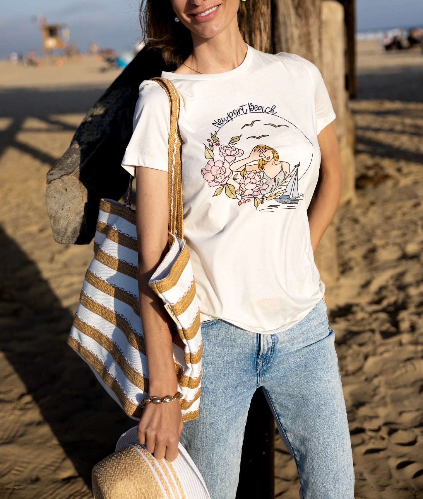 Newport Beach California graphic tee by North Shore Girls