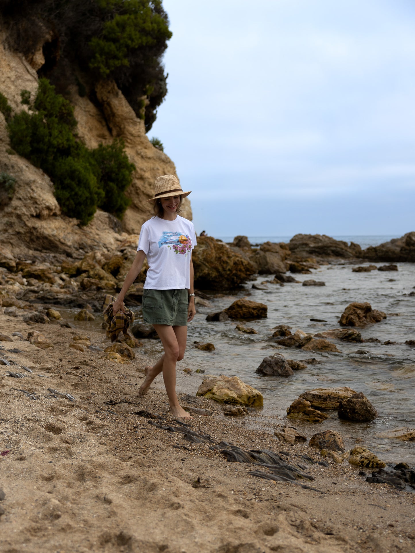 Newport Beach Pier handmade graphic tee for women