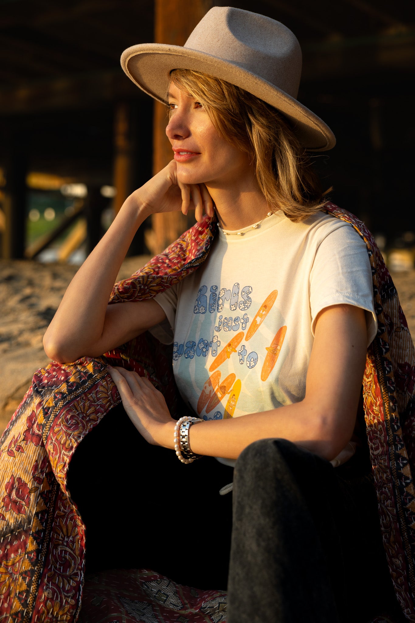 Girls Just Want to have Sun graphic tee for women