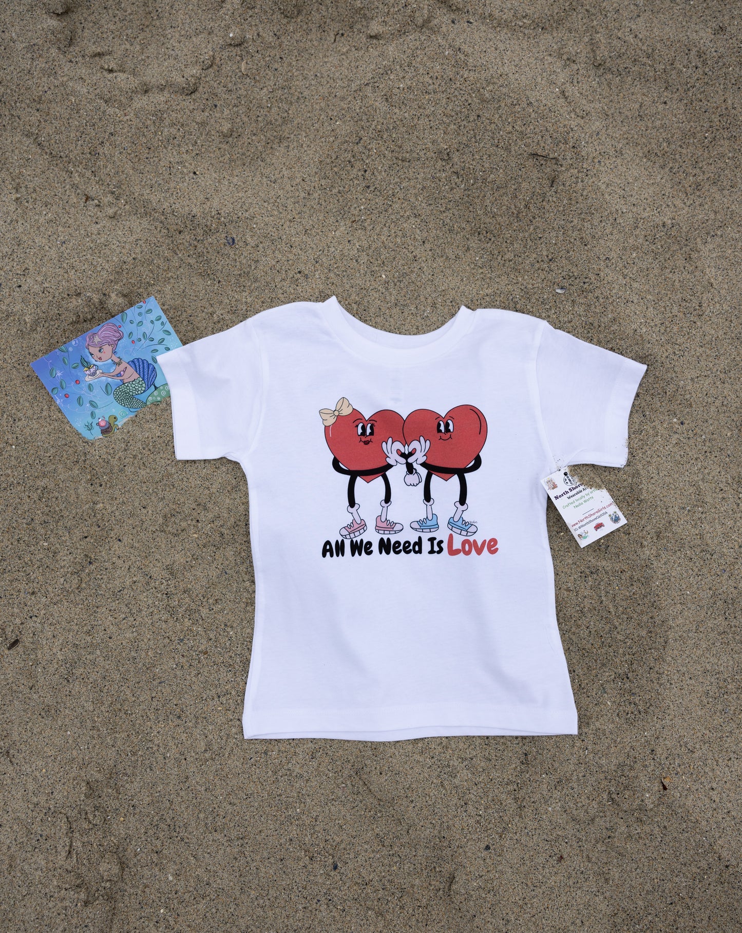 All We Need is Love Illustrated Tee for Kids