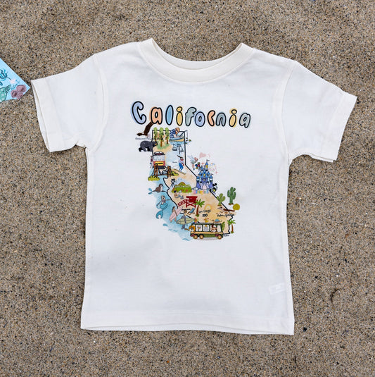 California map graphic tee for kids