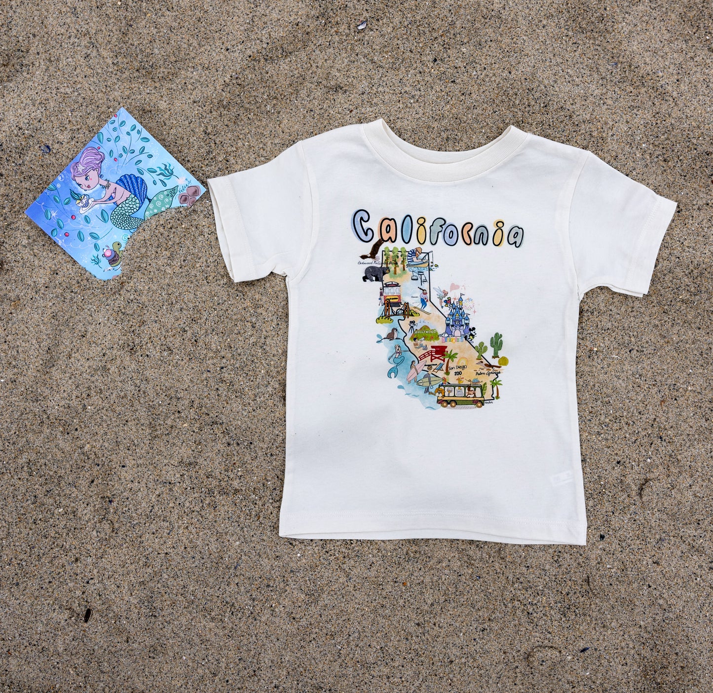 California Map Illustrated Graphic Tee