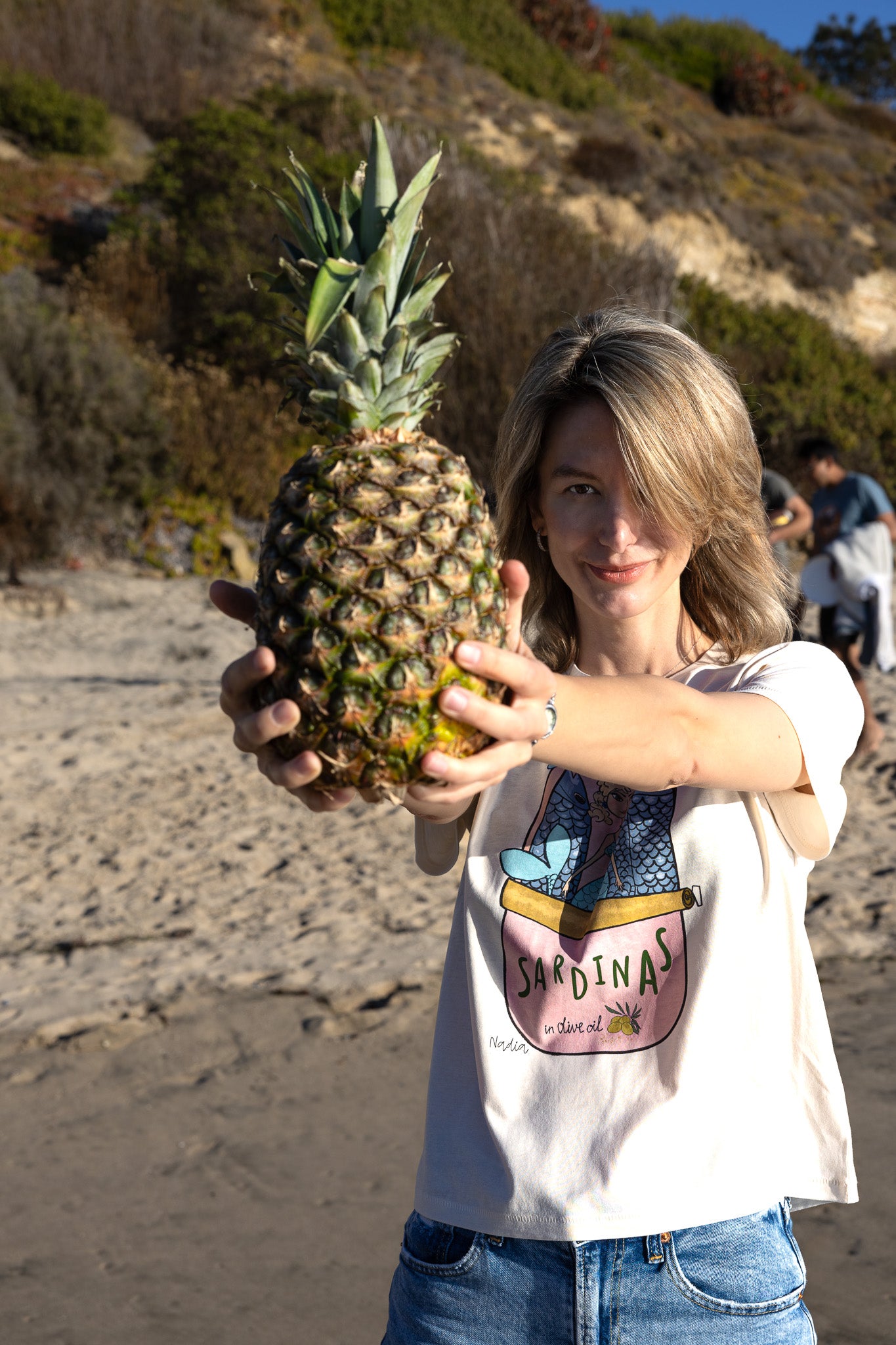 Whimsical mermaid graphic tee, locally hand-illustrated in SoCal.