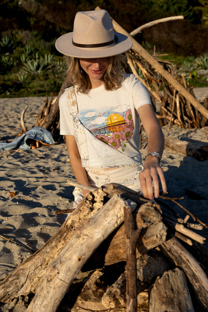 Newport Beach Pier Illustrated Tee