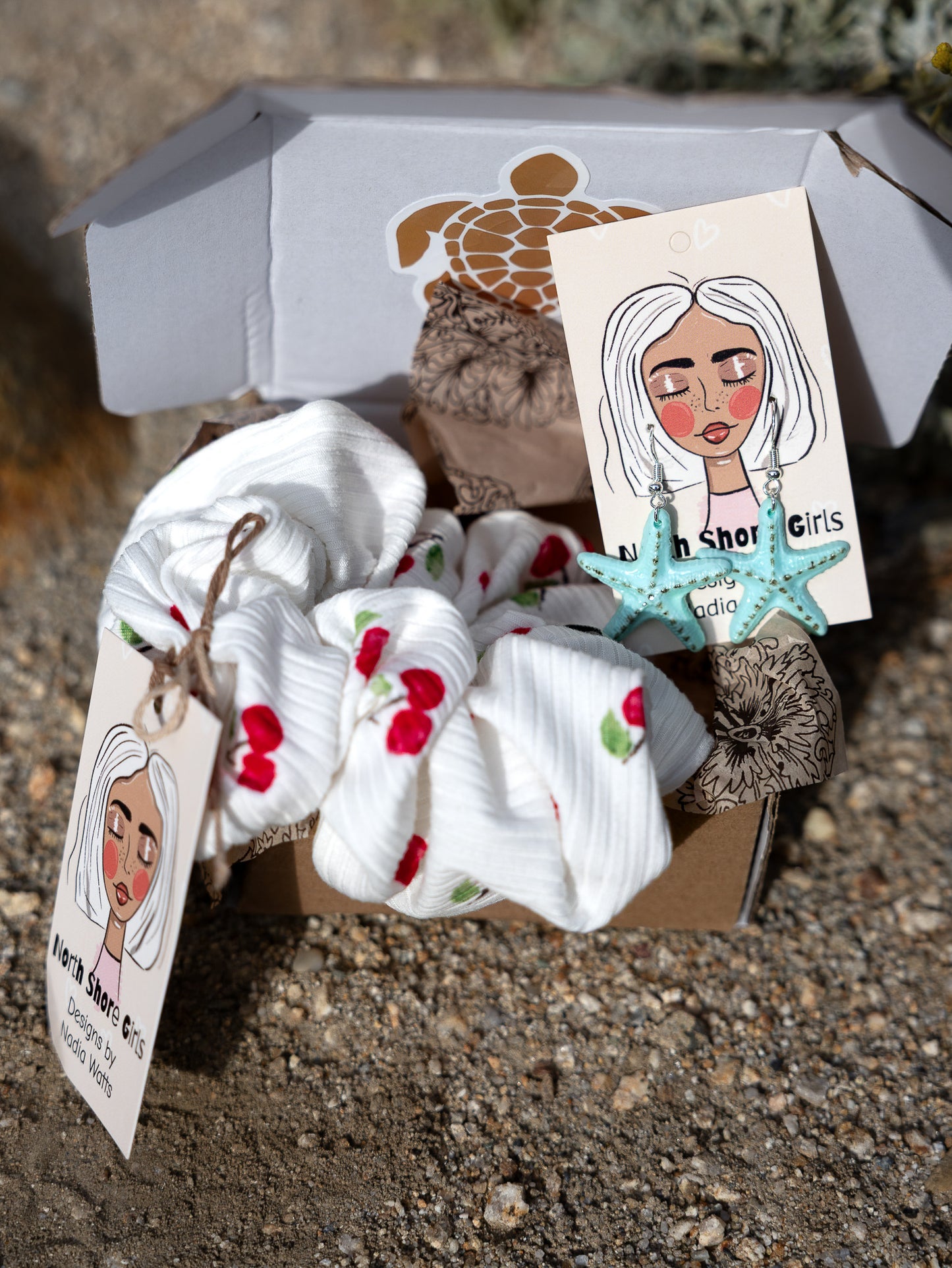 Handmade 90s Retro Comfort Scrunchie Coastal Hair Accessory