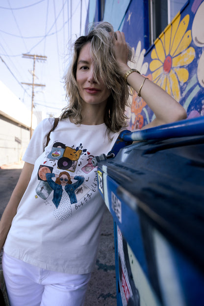 Back to the Old Days Vintage Inspired Hand-Illustrated Women's Tee