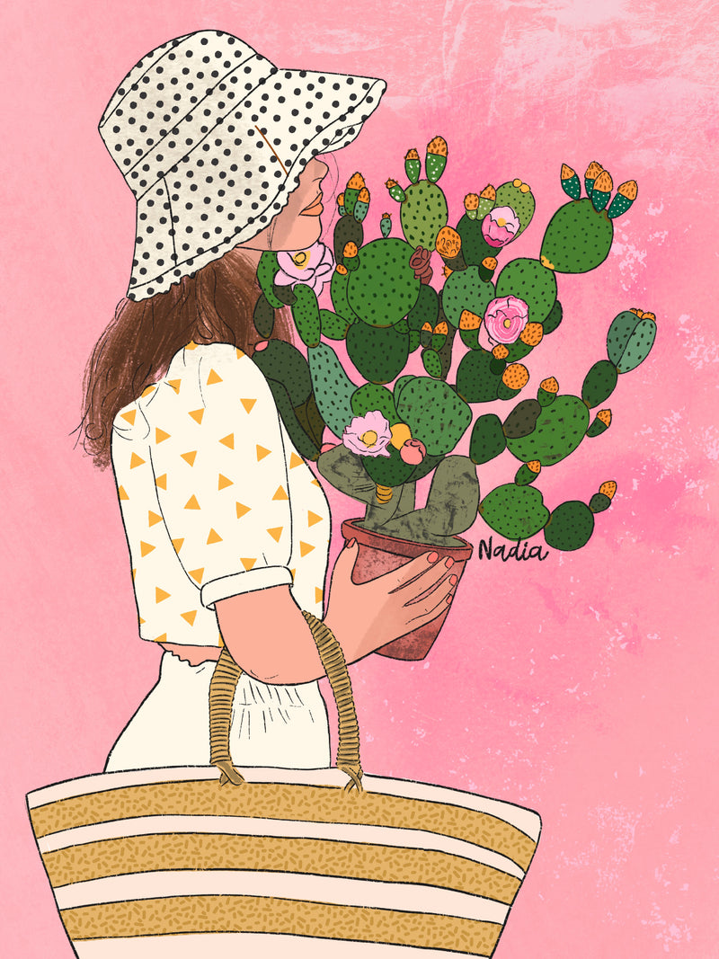 Girl with Cactus