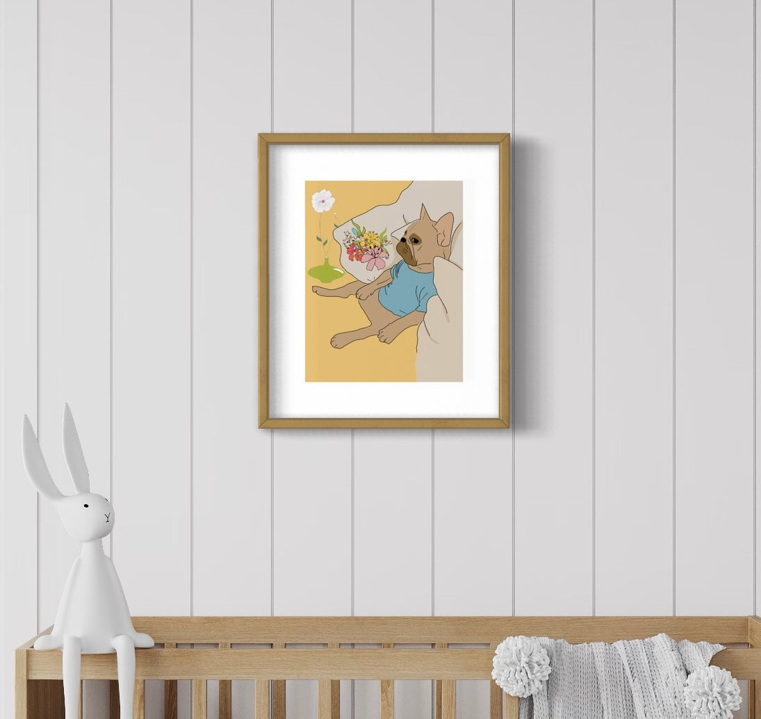 Load image into Gallery viewer, Frenchie Illustrated Art Print
