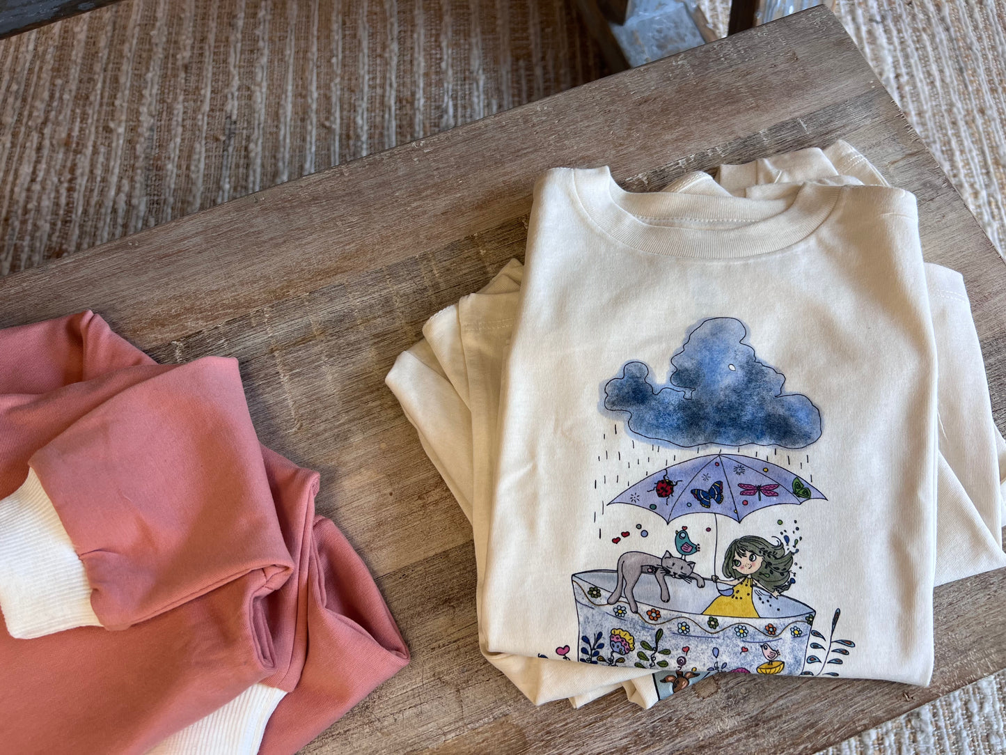 Toddler Teacup Garden Hand-Illustrated Premium Cotton Graphic Tee