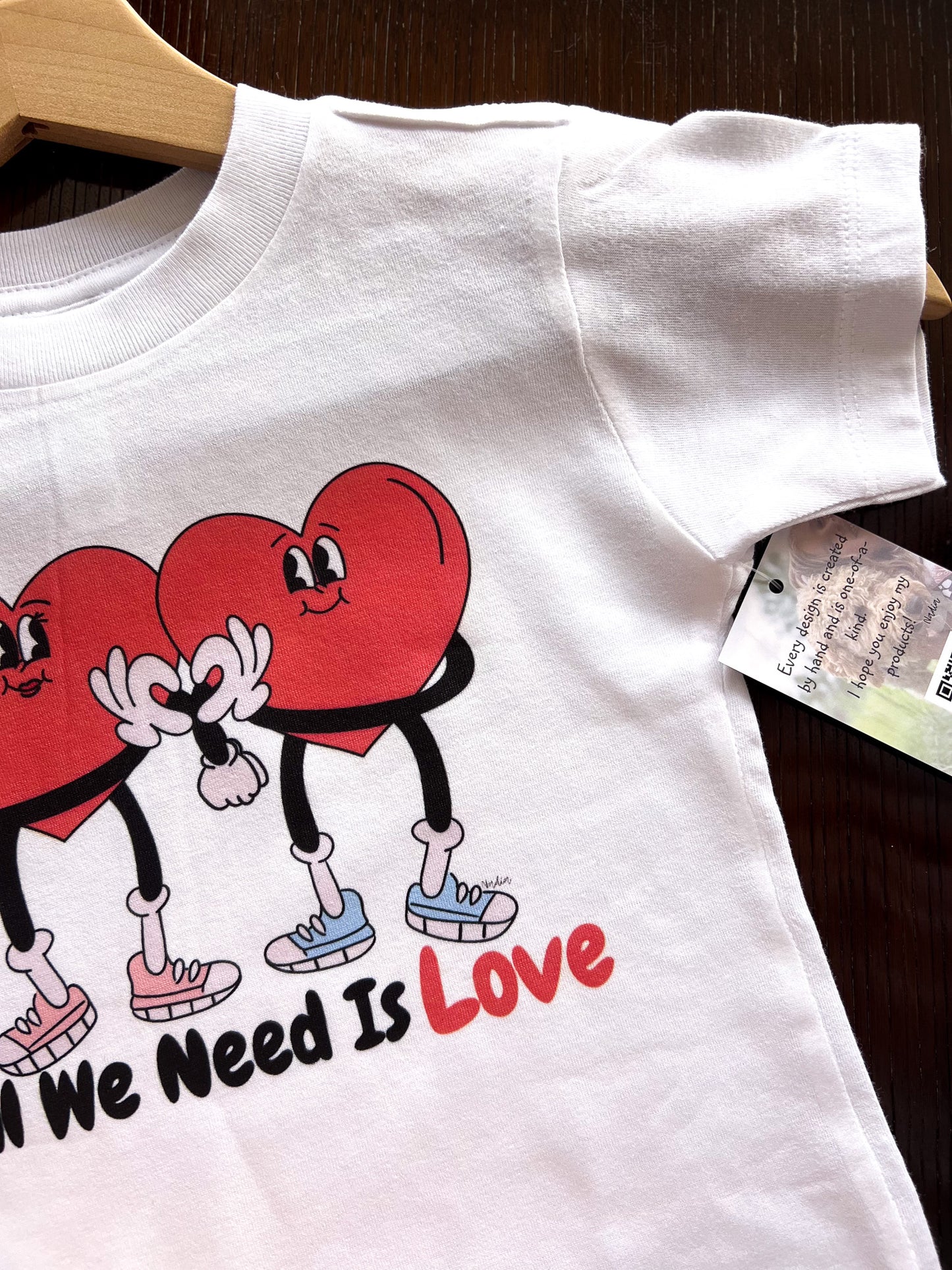 Love t-shirt for toddler by North Shore Kids