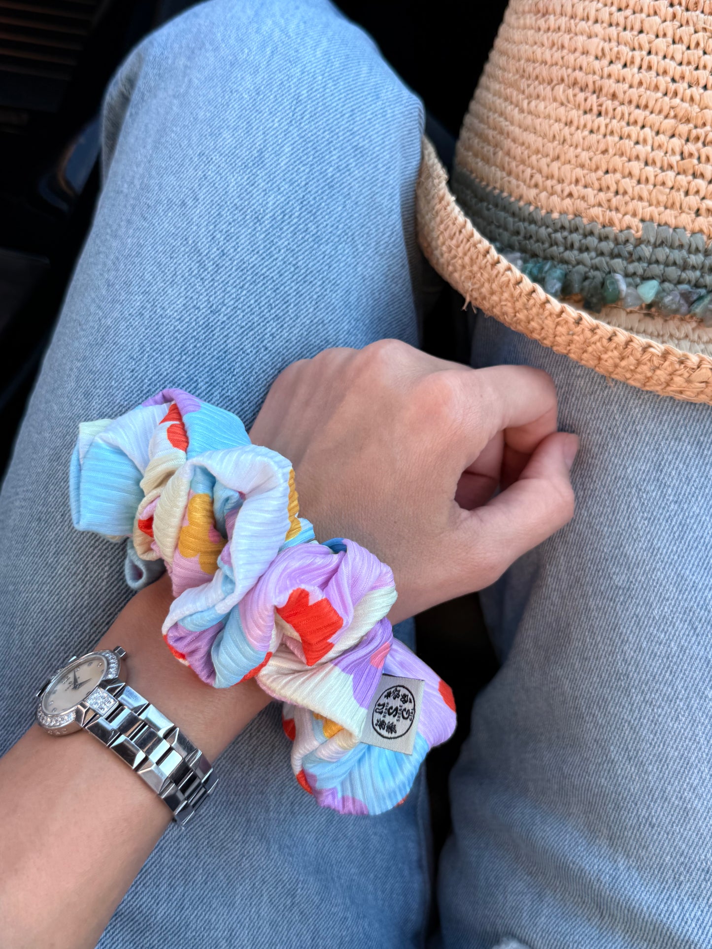 Handmade 90s Retro Comfort Scrunchie Coastal Hair Accessory